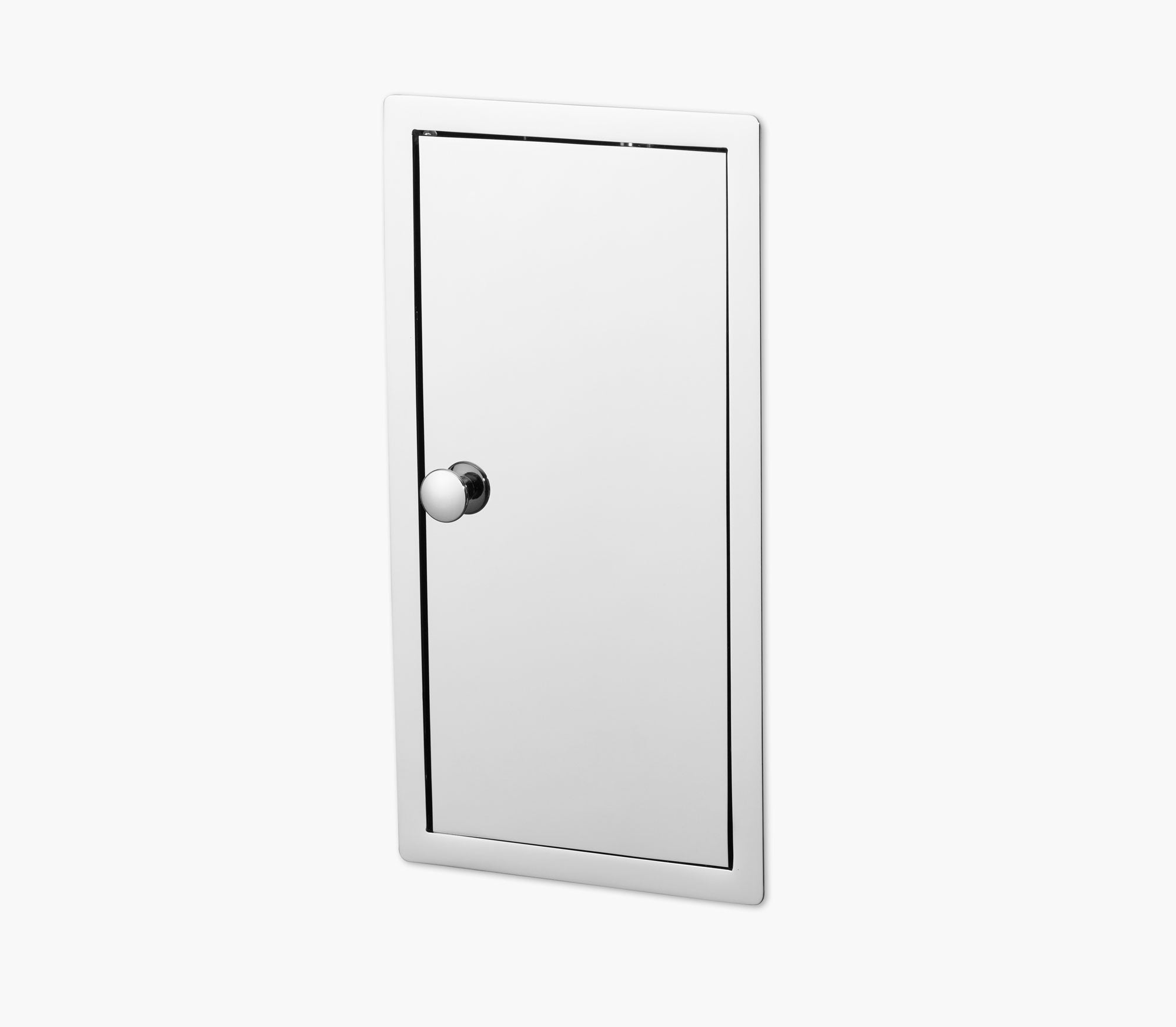 Wall Recessed Toilet Brush - Open Left, Hinge on Right side