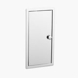 Wall Recessed Toilet Brush - Open Right. Hinge on Left side