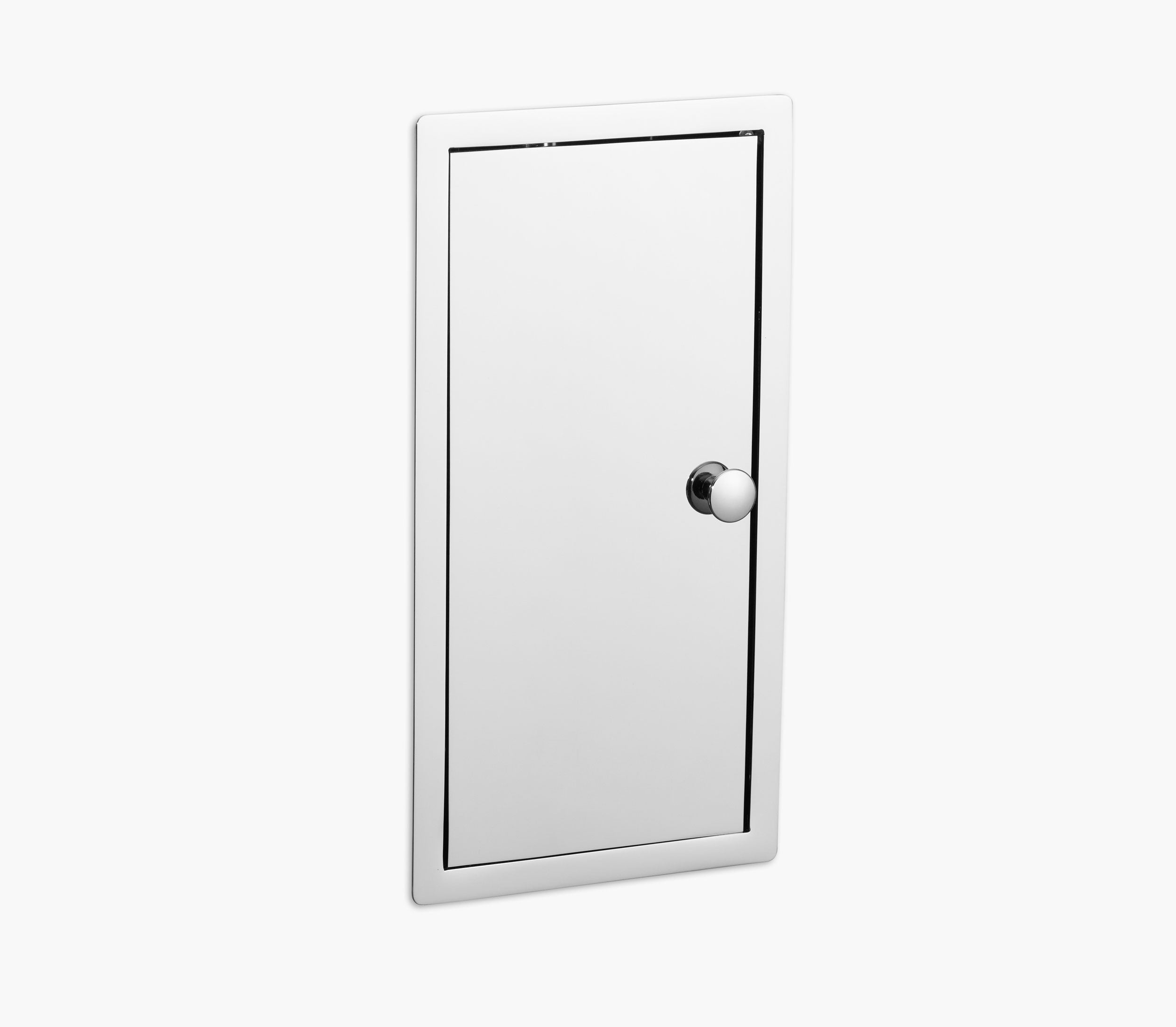 Wall Recessed Toilet Brush - Open Right. Hinge on Left side