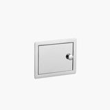 Wall Recessed Toilet Paper Holder II Large - Open Right. Hinge on Left