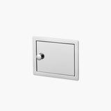 Wall Recessed Toilet Paper Holder II Large - Open Left. Hinge on Right side