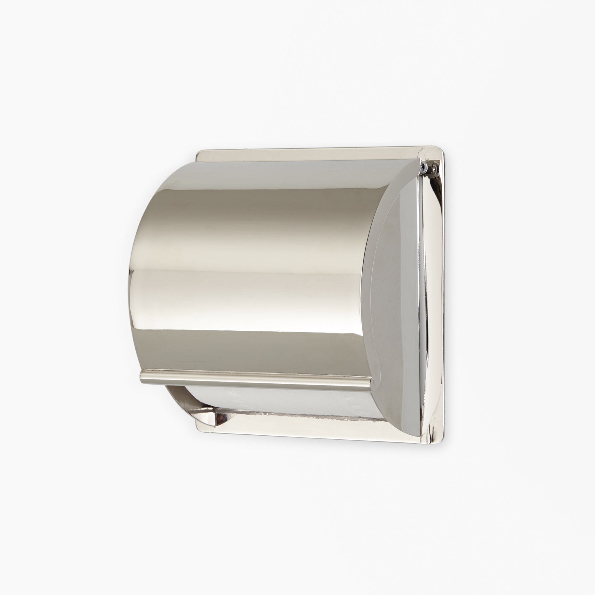 Recessed Wall-Mount Toilet Paper Holder - Heavy Duty Metal, Gold Finish