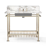 Moderna Washstand with White Marble