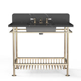 Moderna Washstand with Black Marble