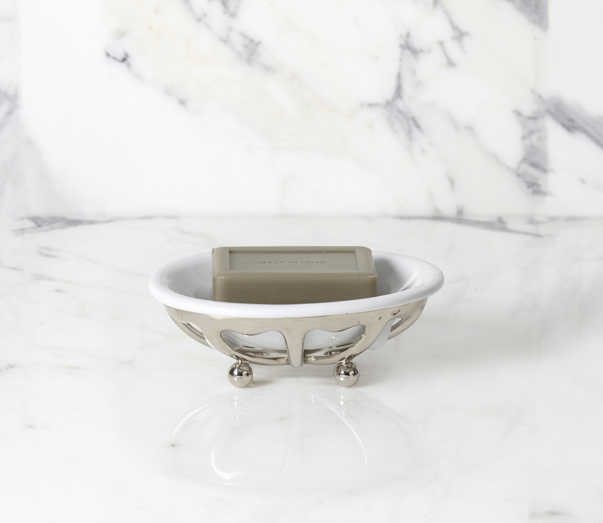 Classic Soap Dish with White Porcelain