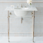 Hanbury Washstand With Glass Rails Single 2-Leg