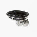 Moderna Wall Soap Dish Holder Black Porcelain
