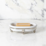 Moderna Soap Dish White Porcelain Freestanding
