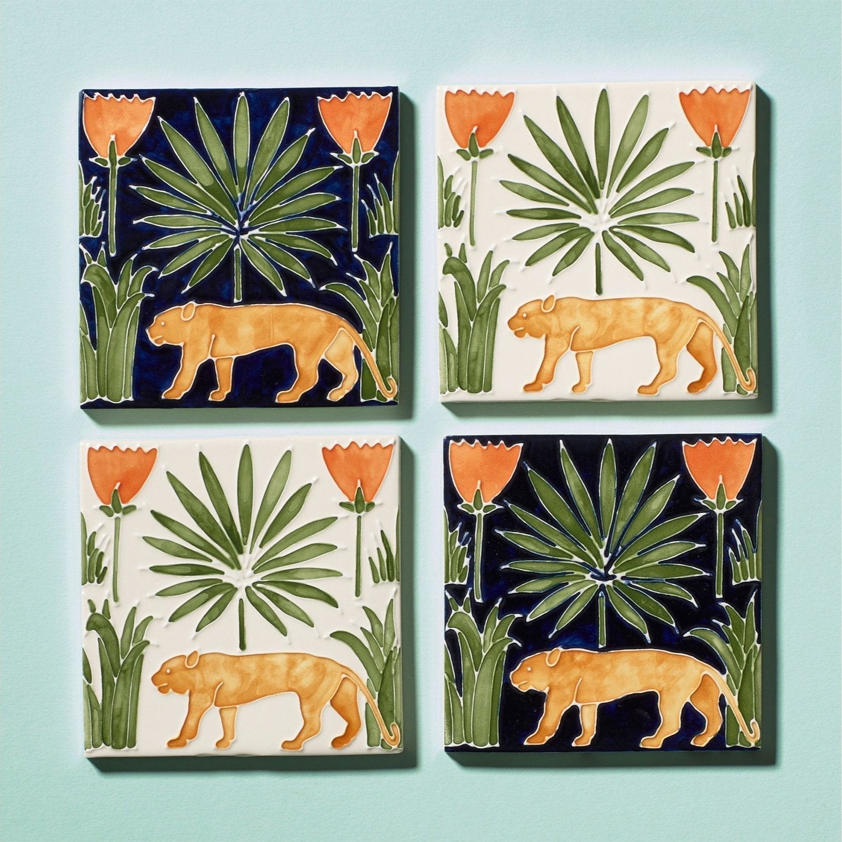 Lioness & Palms Tiles