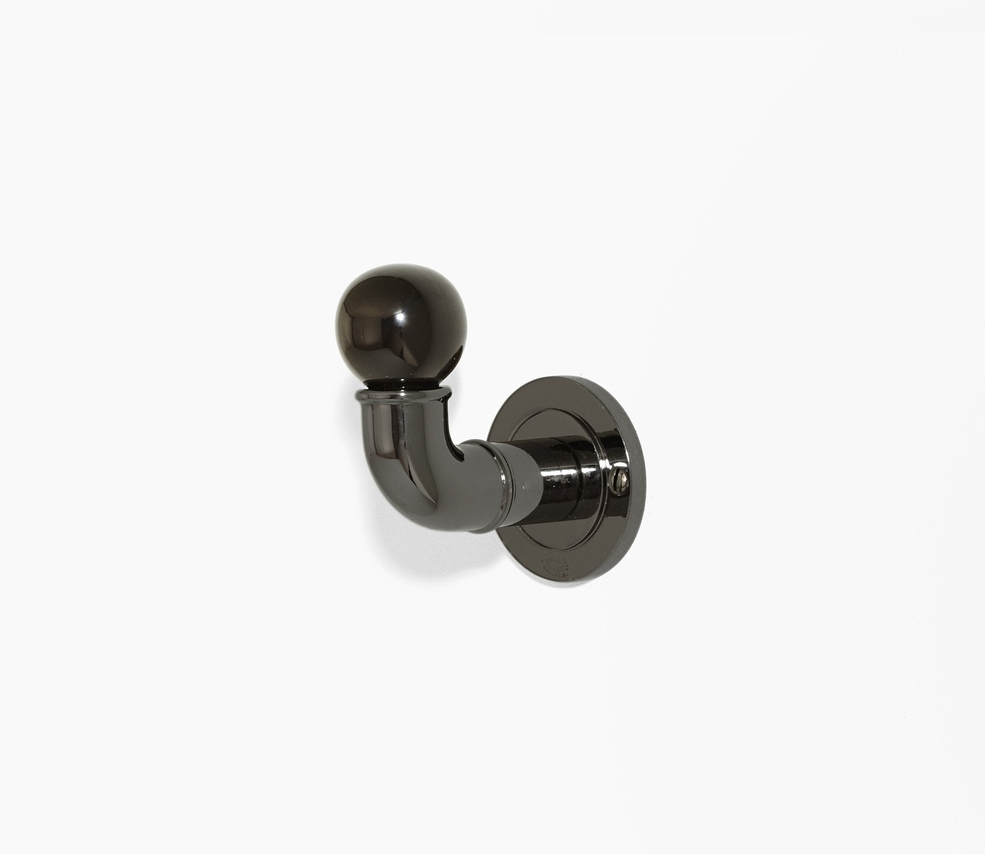 Moderna Single Hook Black Porcelain Product Image 3
