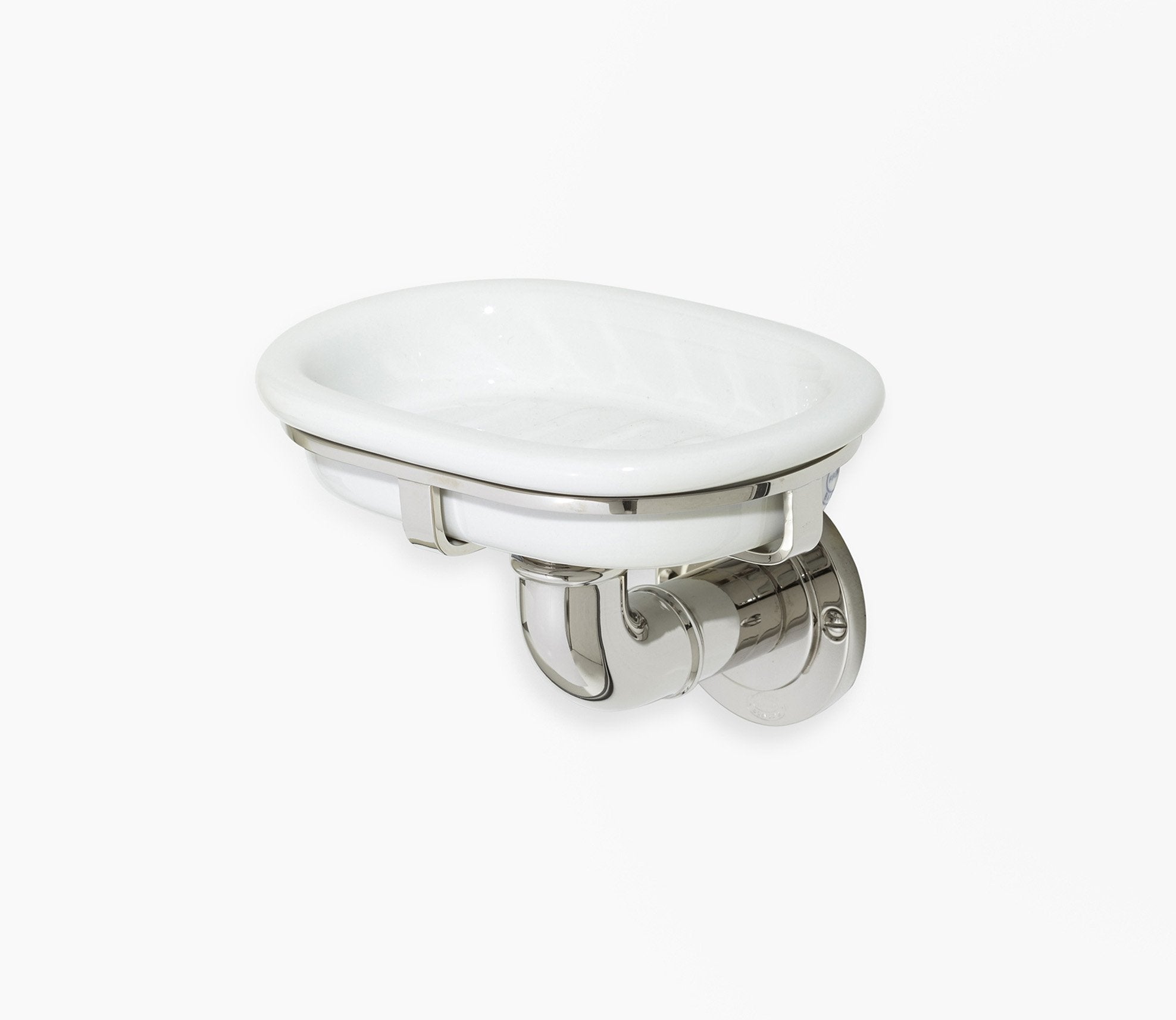 Moderna Wall Soap Dish Holder White Porcelain Product Image 1