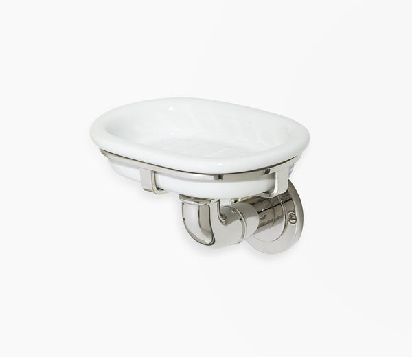 Moderna Wall Soap Dish Holder White Porcelain