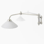 Gilbert Down Wall Light with White Glass Shade