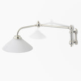 Gilbert Down Wall Light with White Glass Shade