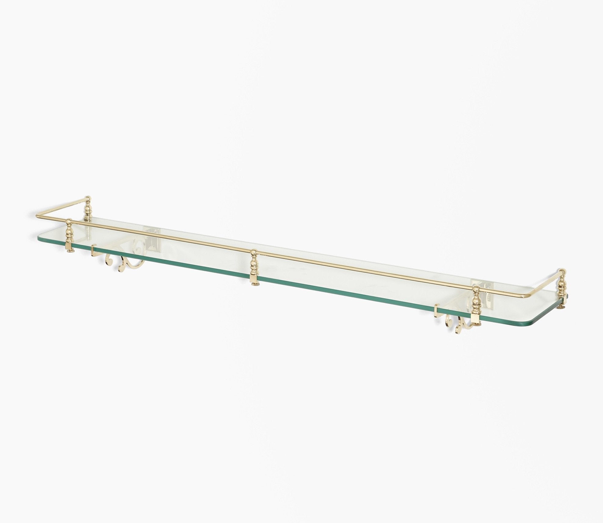 Classic Glass Shelf with Scroll Support
