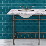 Gotham Washstand with Metal Shelf Double