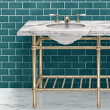 Gotham Washstand with Metal Shelf Double