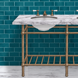 Gotham Washstand with Metal Shelf Double