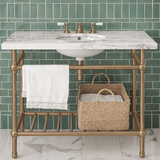 Gotham Washstand with Metal Shelf Extra Wide Single
