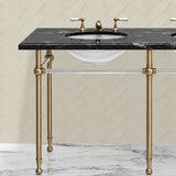 Hanbury Washstand With Glass Rails Double 5-Leg