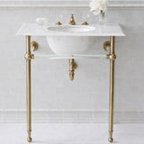 Hanbury Washstand With Glass Rails Single 2-Leg