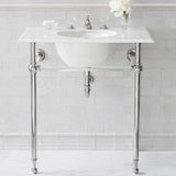 Hanbury Washstand With Glass Rails Single 2-Leg