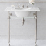 Hanbury Washstand With Glass Rails Single 2-Leg