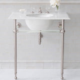 Hanbury Washstand With Glass Rails Single 2-Leg