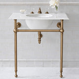 Hanbury Washstand With Metal Rails Single 2-Leg