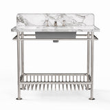 Moderna Washstand with White Marble