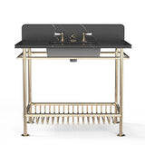 Moderna Washstand with Black Marble