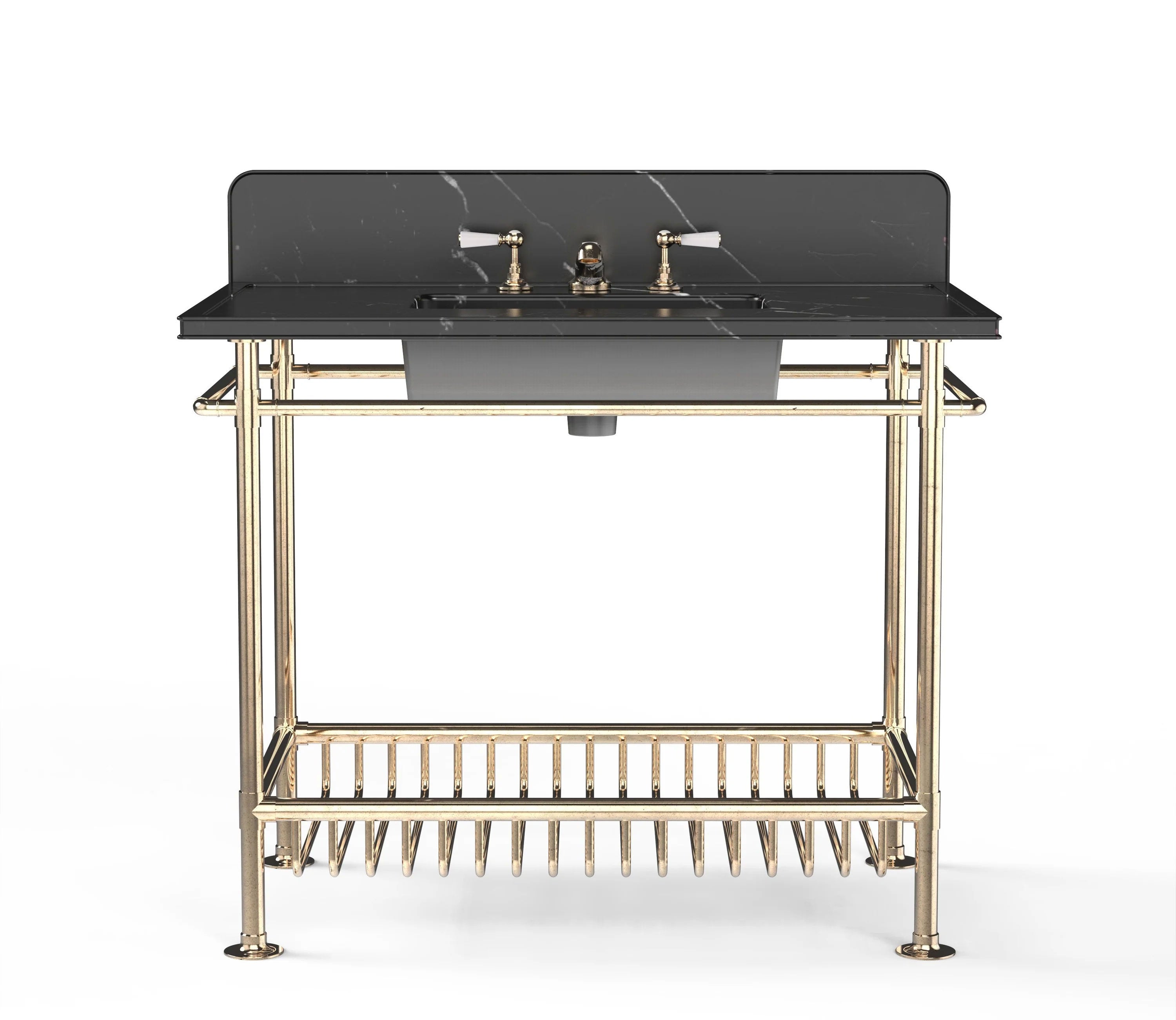Moderna Washstand with Black Marble