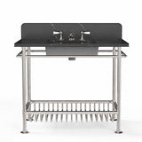 Moderna Washstand with Black Marble