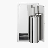 Wall Recessed Toilet Brush - Open Right. Hinge on Left side