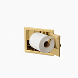 Wall Recessed Toilet Paper Holder II Large - Open Left. Hinge on Right side