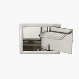Wall Recessed Toilet Paper Holder II Large - Open Left. Hinge on Right side