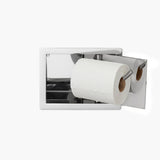Wall Recessed Toilet Paper Holder II Large - Open Left. Hinge on Right side