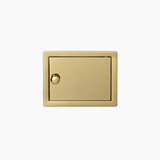 Wall Recessed Toilet Paper Holder II Large - Open Left. Hinge on Right side