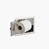 Wall Recessed Toilet Paper Holder II Large - Open Right. Hinge on Left