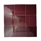 Hanley Square 152mm Burgundy (Box of 10 Tiles)