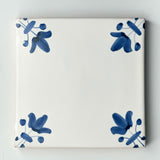 Series S Square 150mm Firenze Variato "Batch 1" Blue on White (27 Tiles per box) - 2 BOXES