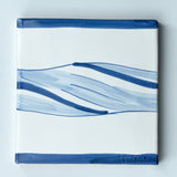 Series S Square 150mm Fiocco Blue on White (37 Tiles in 1 Batch)
