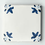 Series S Square 150mm Firenze Variato "Batch 2" Blue on White (22 Tiles per box) - 2 BOXES