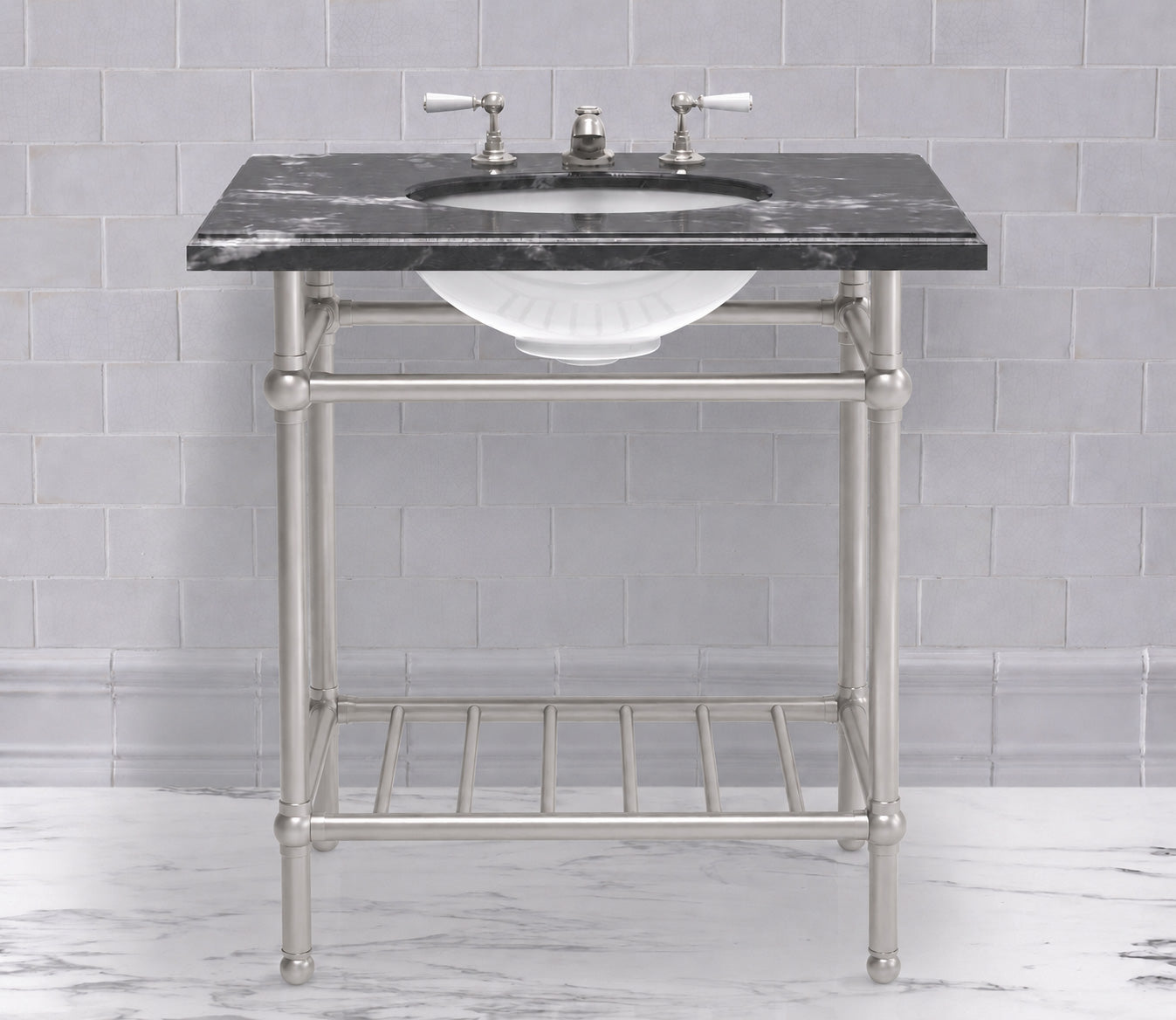 Gotham Washstand with Metal Shelf Single