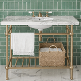 Gotham Washstand with Metal Shelf Extra Wide Single