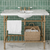 Gotham Washstand with Metal Shelf Extra Wide Single