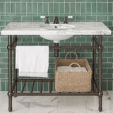 Gotham Washstand with Metal Shelf Extra Wide Single