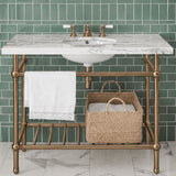 Gotham Washstand with Metal Shelf Extra Wide Single