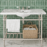 Gotham Washstand with Metal Shelf Extra Wide Single