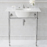 Hanbury Washstand With Metal Rails Single 2-Leg